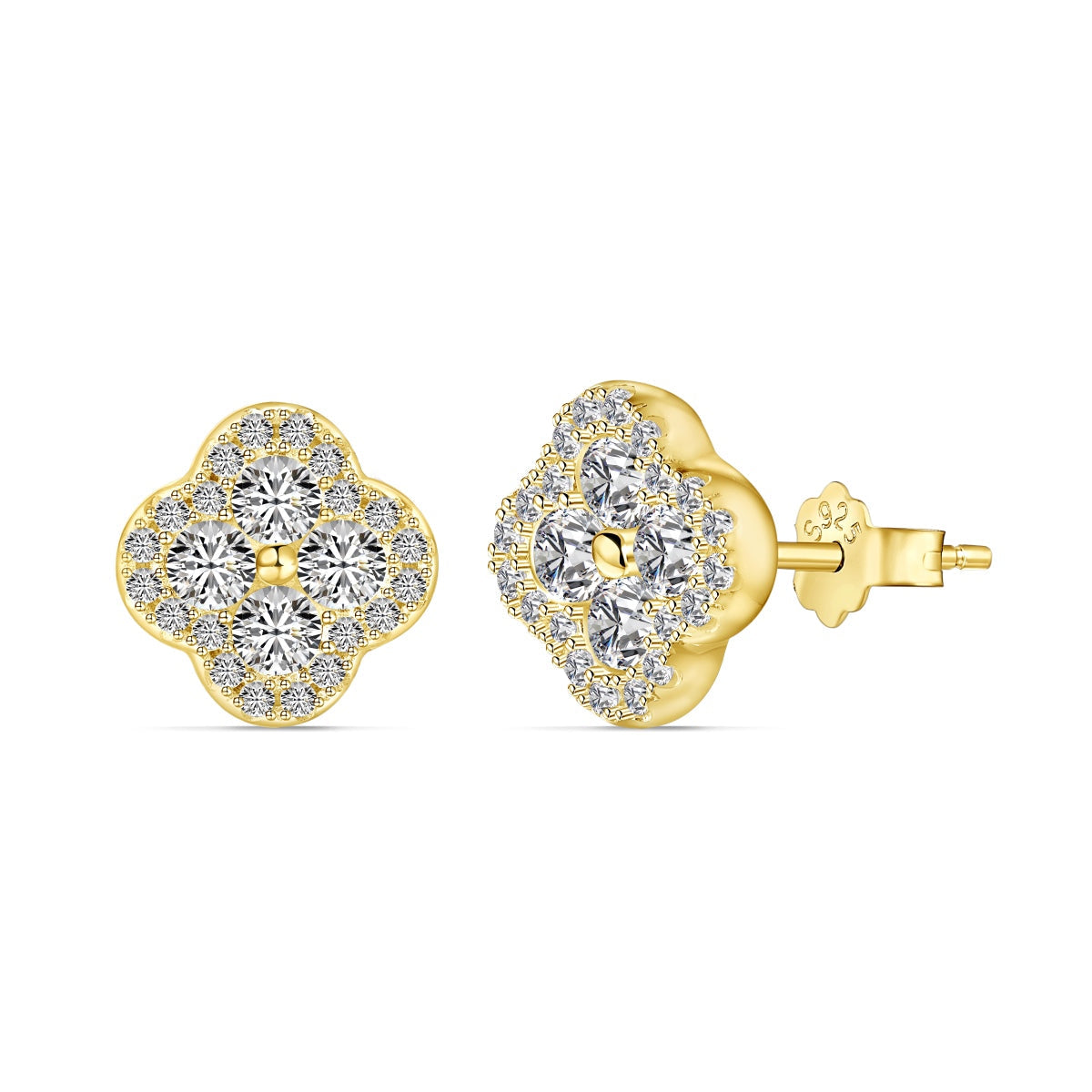 [Limara]Four-Leaf Clover Flower Shaped Earrings