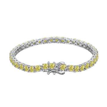 [Limara]Ornate Dazzling Round Cut Tennis Bracelet