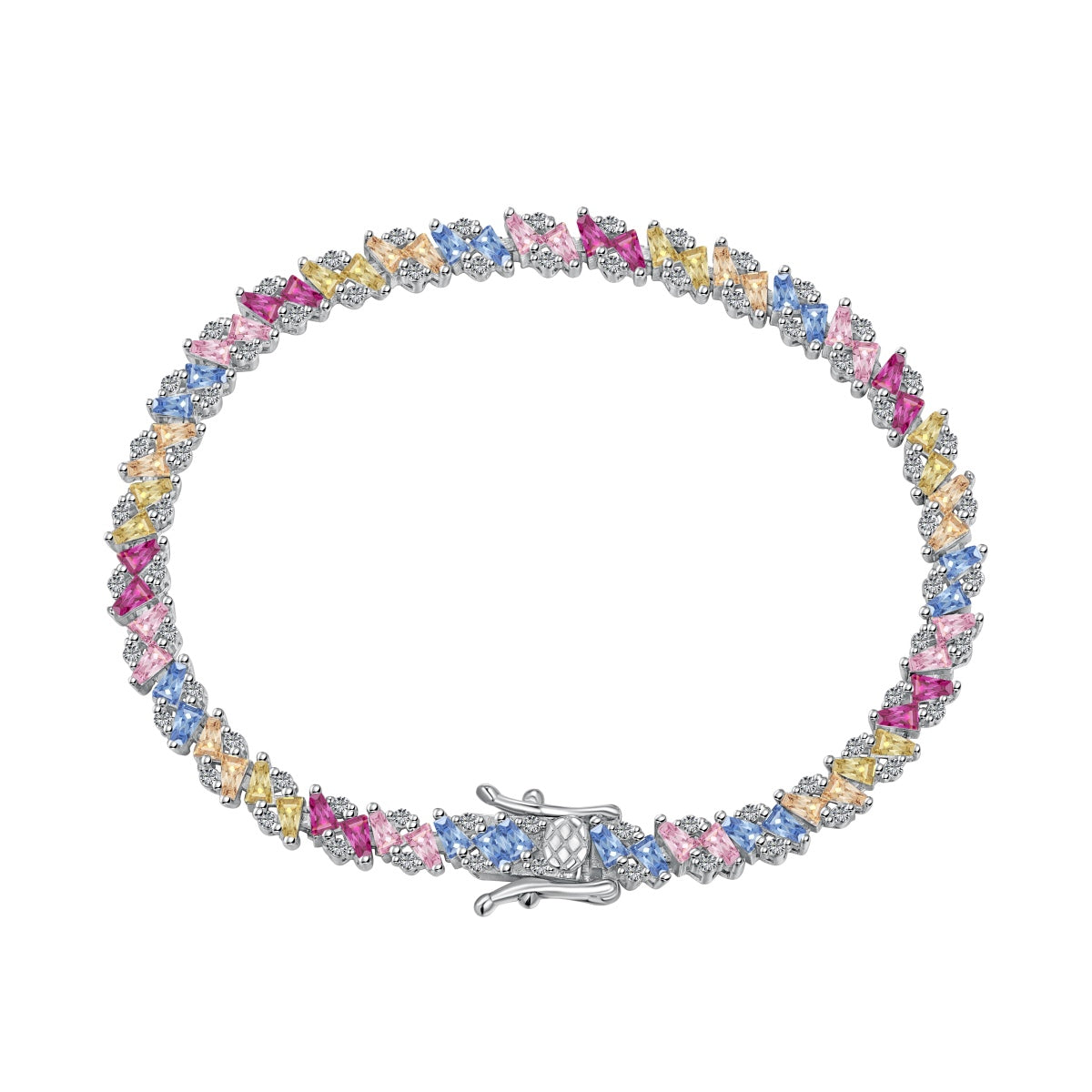 [Limara]Ornate Sparkling Multi Cut Party Bracelet
