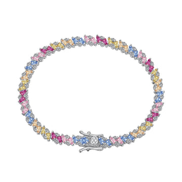 [Limara]Ornate Sparkling Multi Cut Party Bracelet