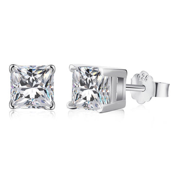 [Limara]1.0 Carat Radiant Princess Cut Wedding Earrings