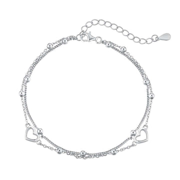 [Limara]Dainty Double Layer Love Heart Bracelet