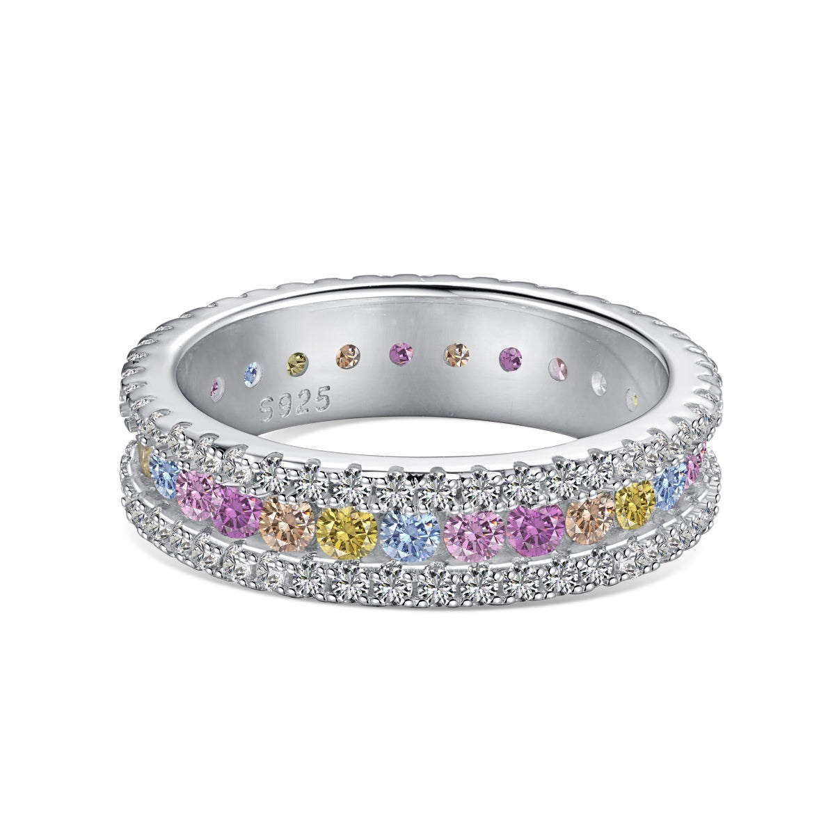 [Limara]Delicate Colorful Round Cut Daily Ring