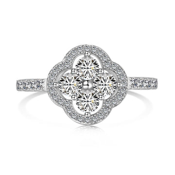 [Limara]Four Leaf Clover Flower Design Ring