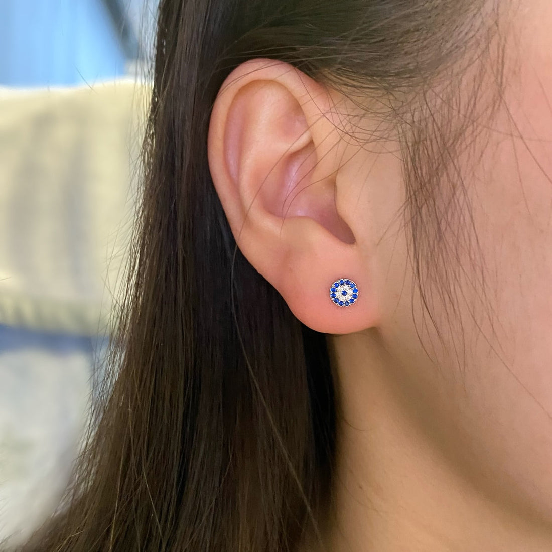 [Limara]Devil's Eye Ear Bone Nail Earrings