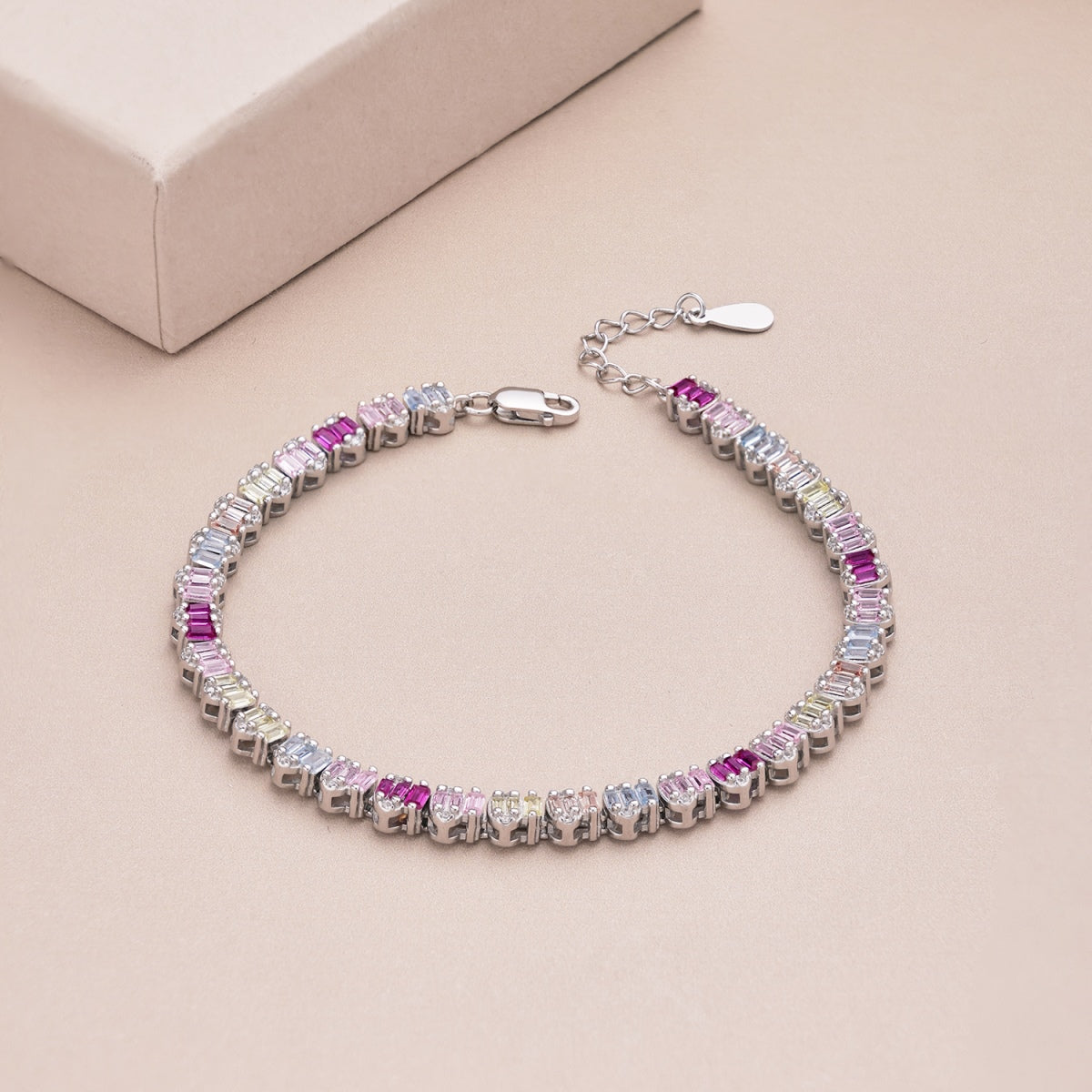 [Limara]Delicate Colorful Emerald Cut Party Bracelet