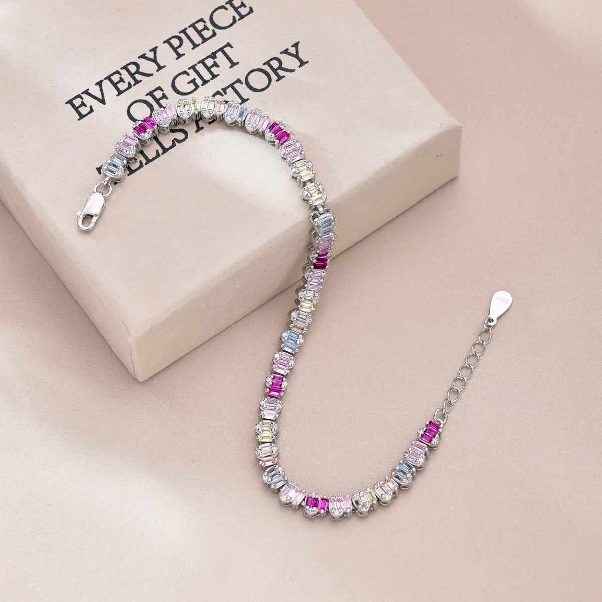 [Limara]Delicate Colorful Emerald Cut Party Bracelet