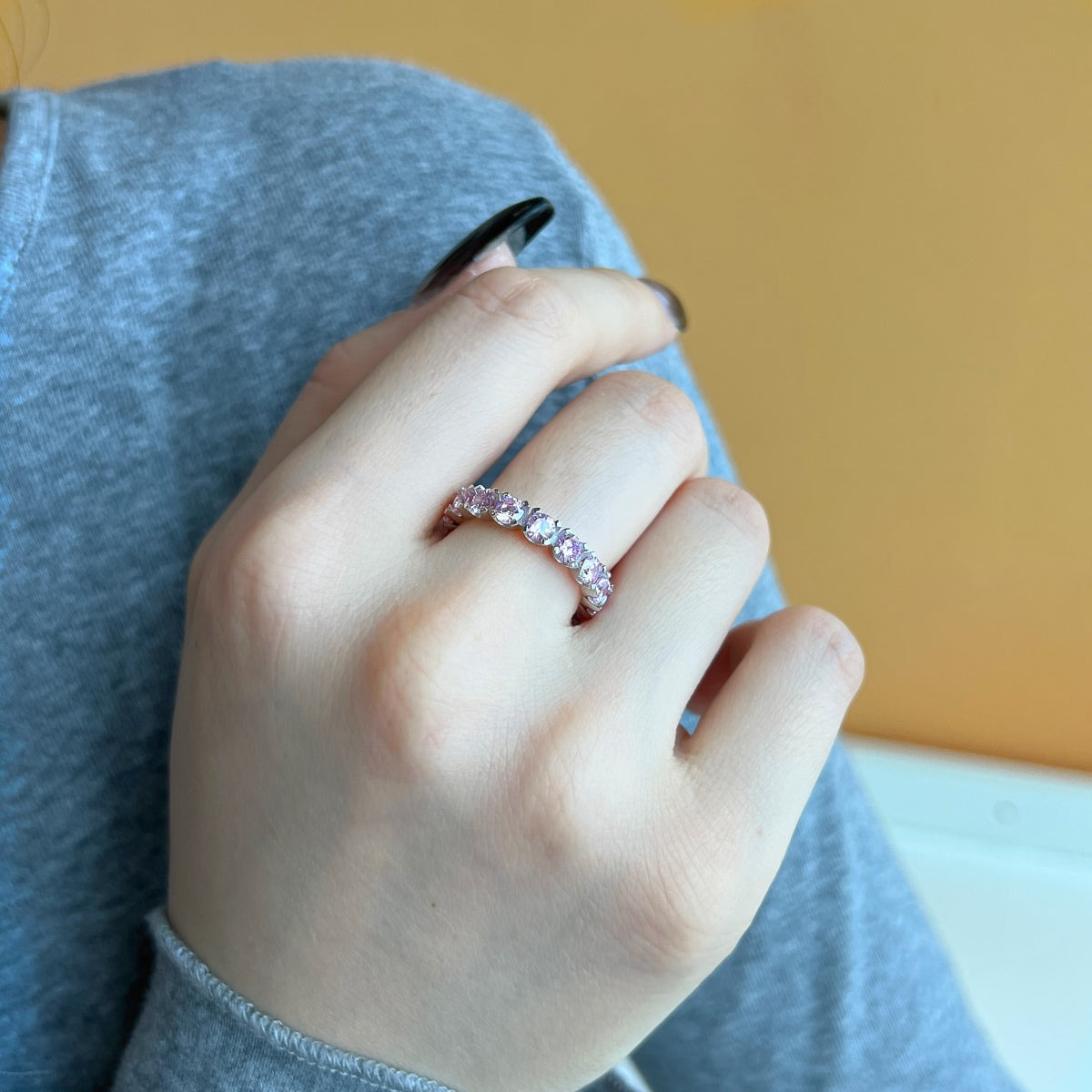 [Limara]Eternity Round Cut Tennis Ring