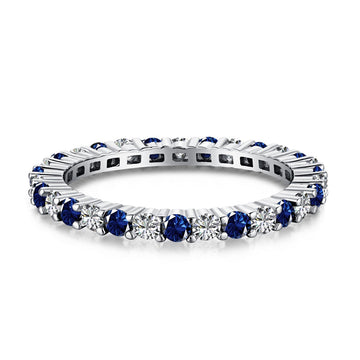 [Limara]Exquisite Colorful Round Cut Tennis Ring