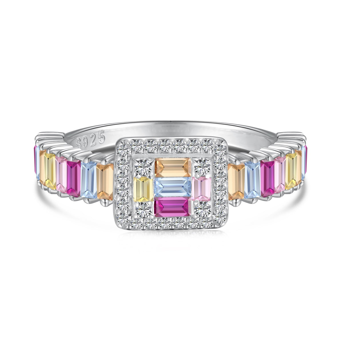 [Limara]Exquisite Colorful Radiant Cut Party Ring