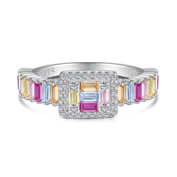 [Limara]Exquisite Colorful Radiant Cut Party Ring