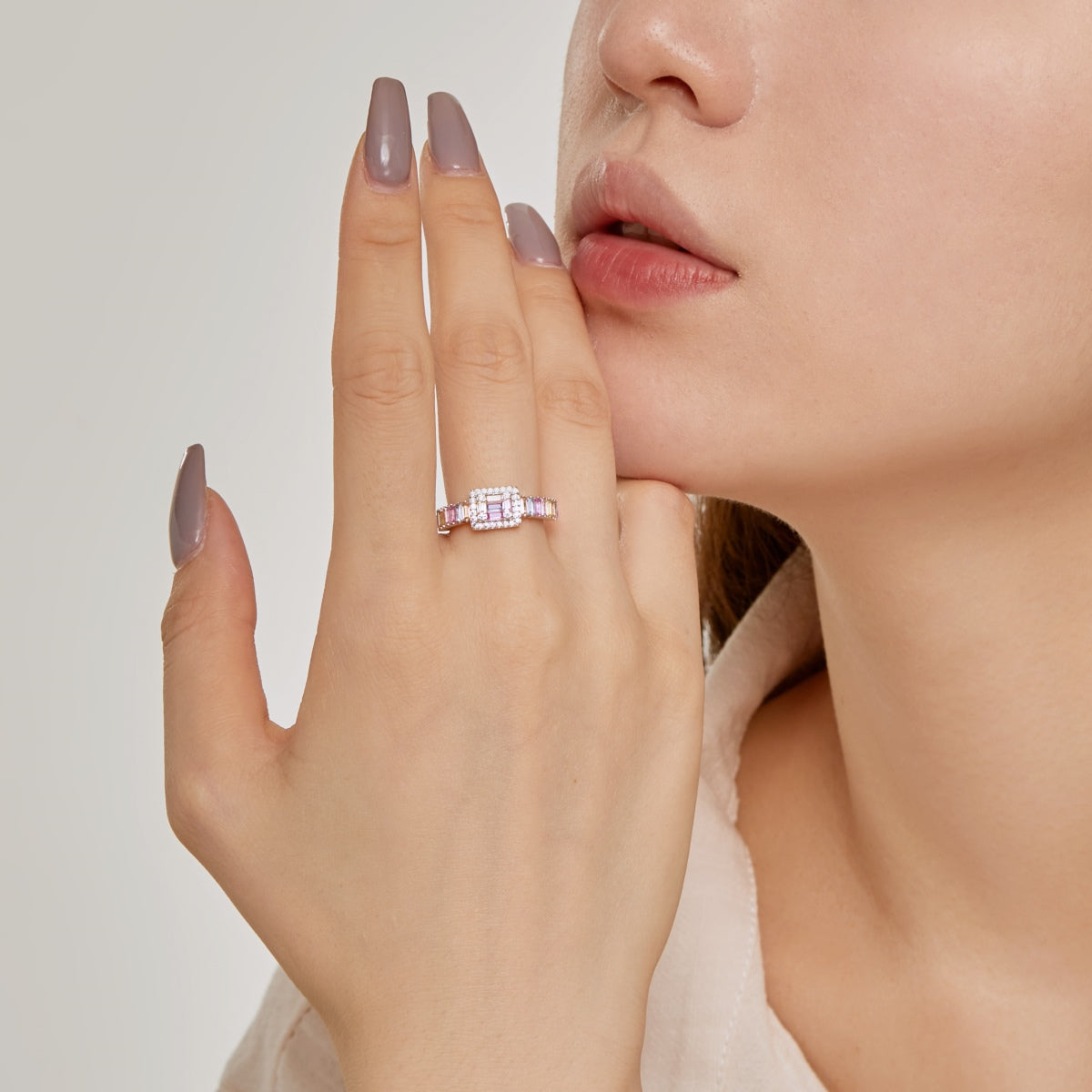 [Limara]Exquisite Colorful Radiant Cut Party Ring