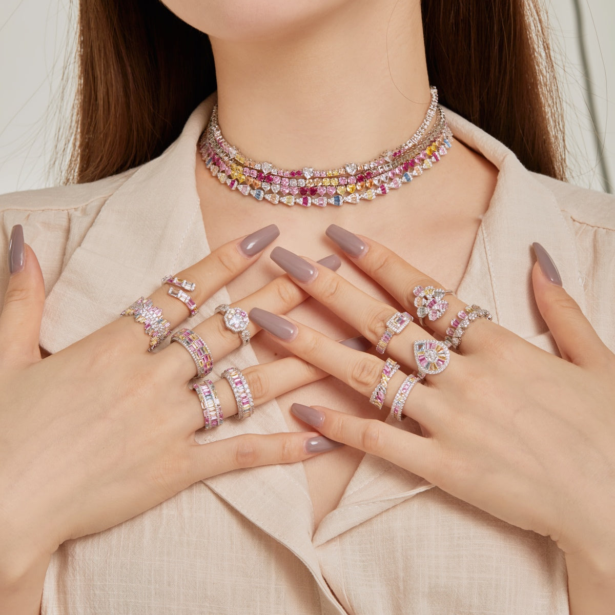 [Limara]Exquisite Colorful Radiant Cut Party Ring