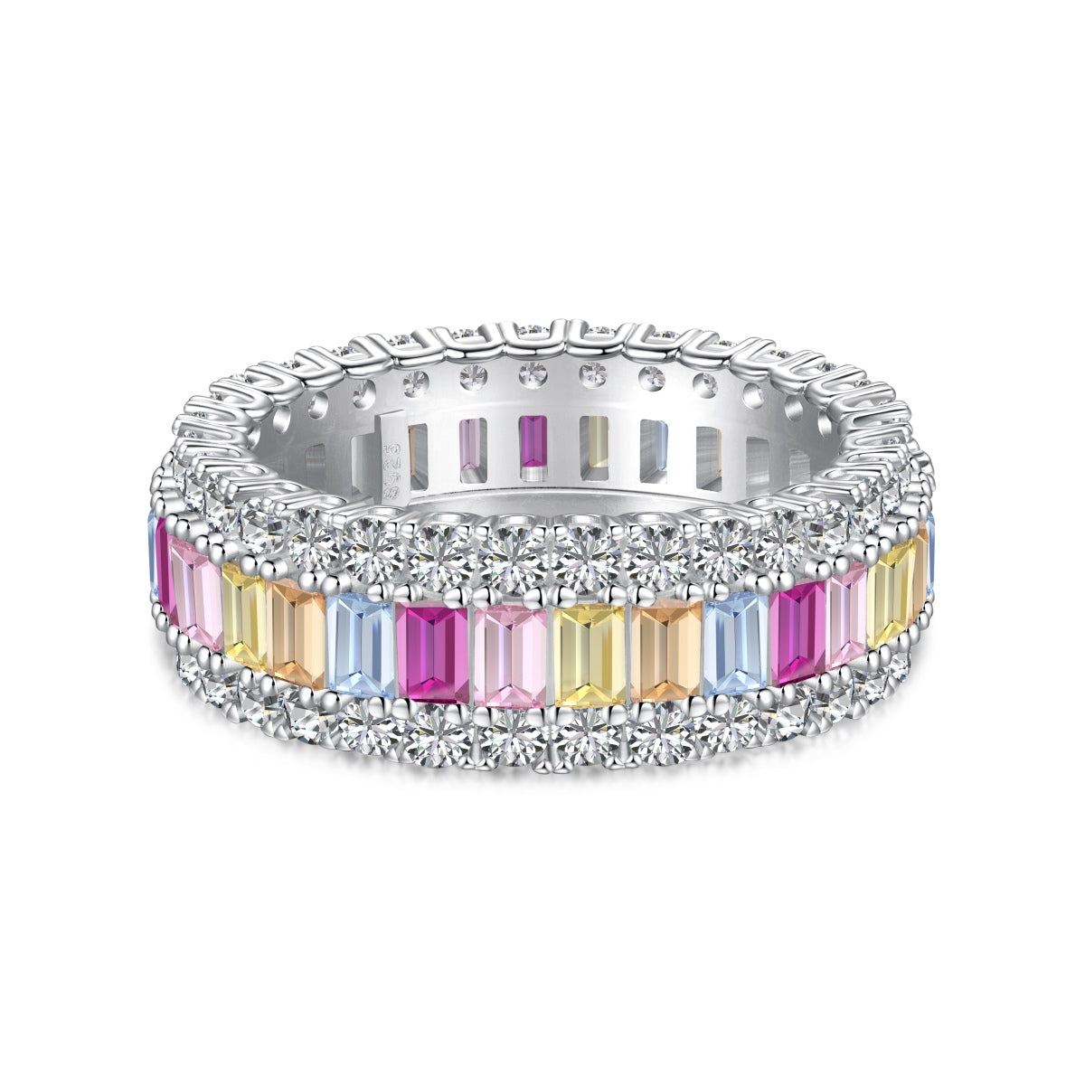 [Limara]Dainty Colorful Radiant Cut Daily Ring
