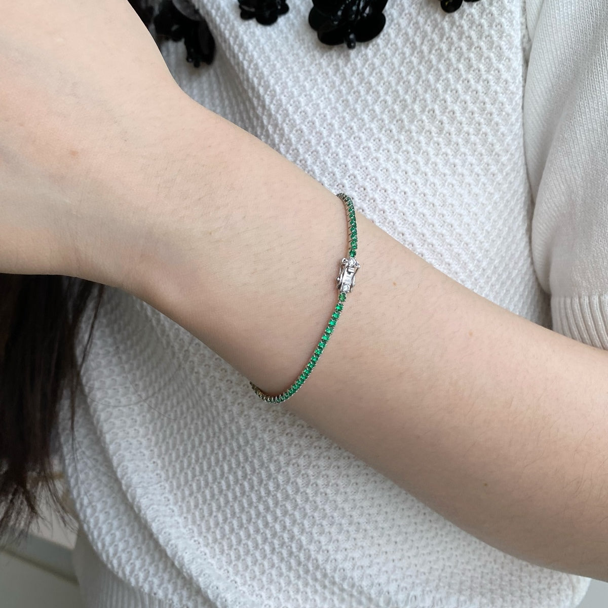 [Limara]Dazzling Colorful Round Cut Daily Bracelet