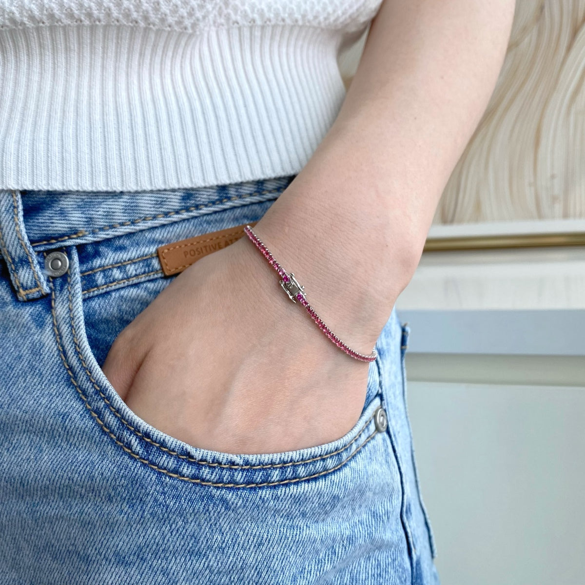 [Limara]Dazzling Colorful Round Cut Daily Bracelet