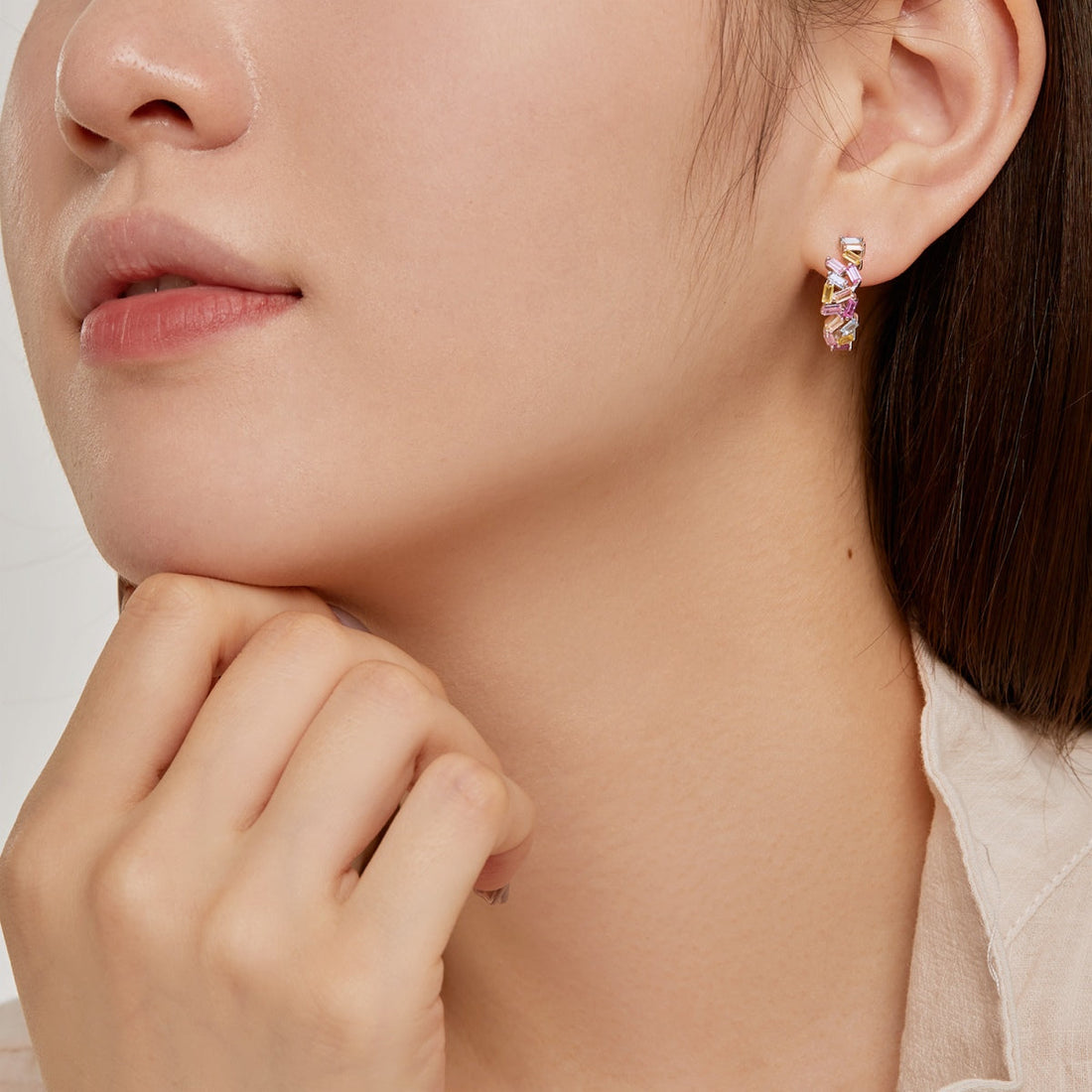 [Limara]Dazzling Colorful Emerald Cut Daily Earrings