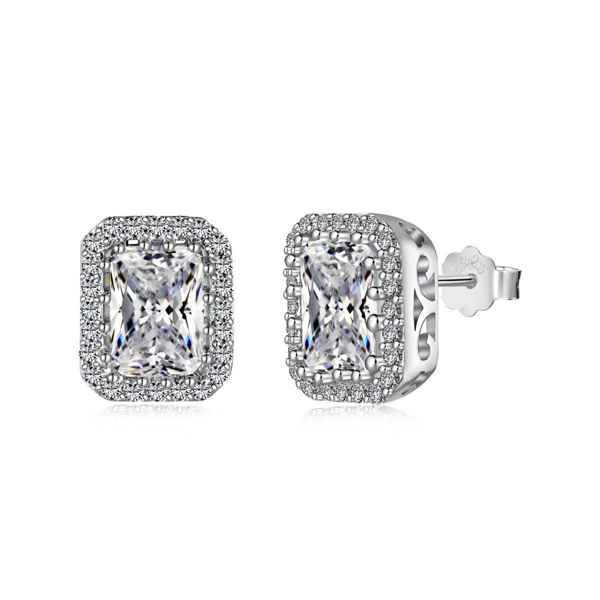 [Limara]1.0 Carat Luxurious Dainty Emerald Cut Daily Earrings