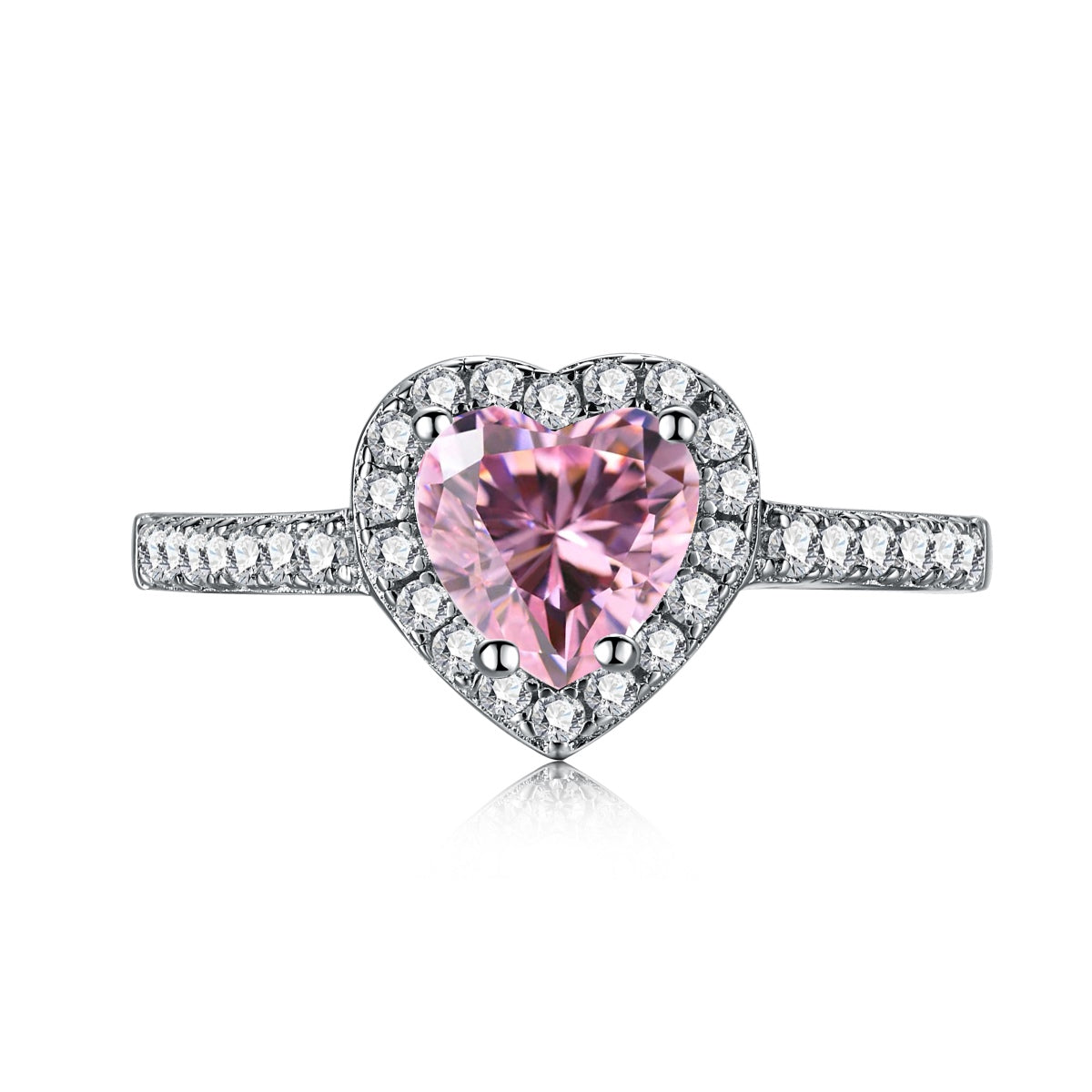 [Limara]Eternity Splashy Romantic Heart Shape Lover Ring