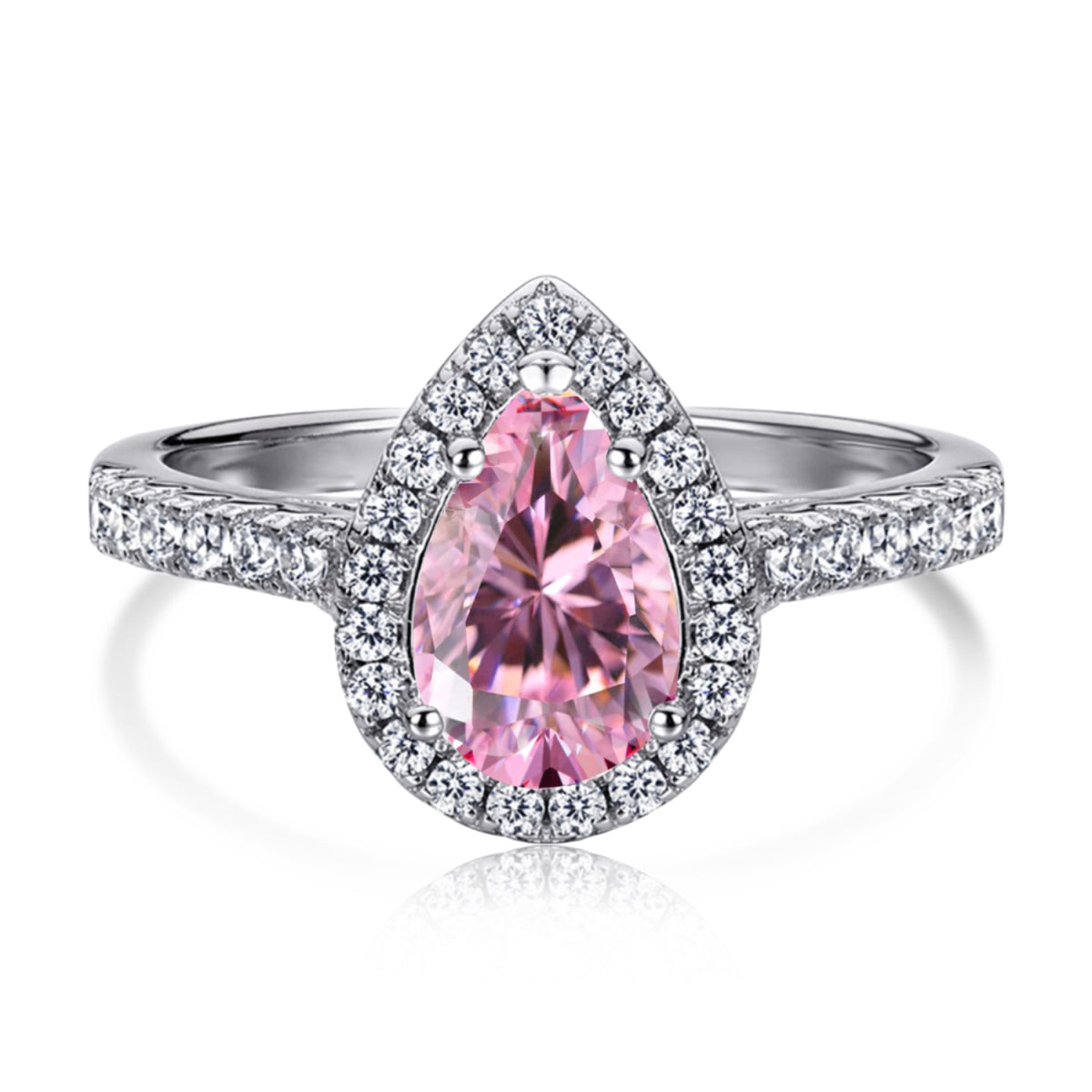 [Limara]1.0 Carat Luxurious Resplendent Water Drop Shape Wedding Ring