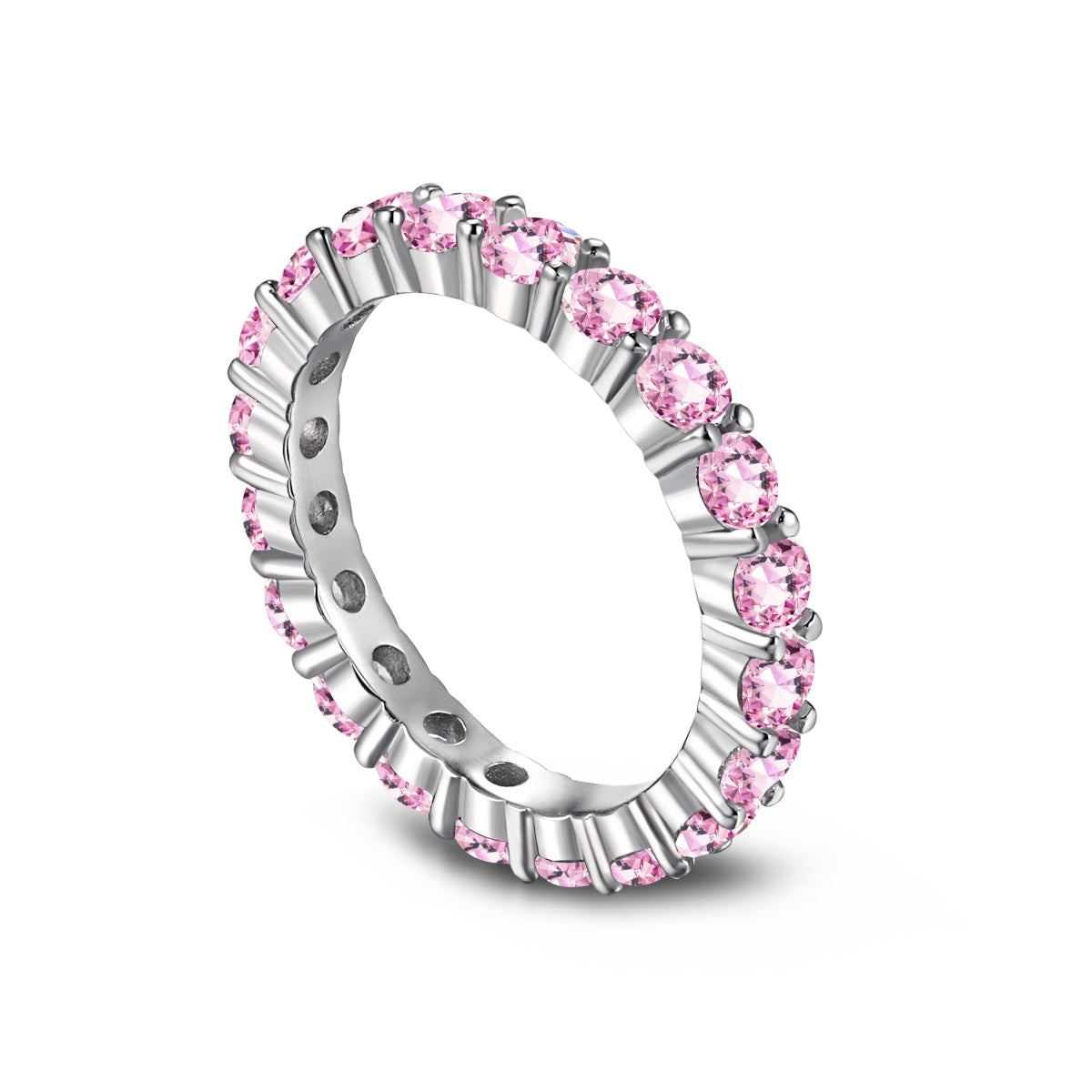 [Limara]Sparkling Round Cut Tennis Ring