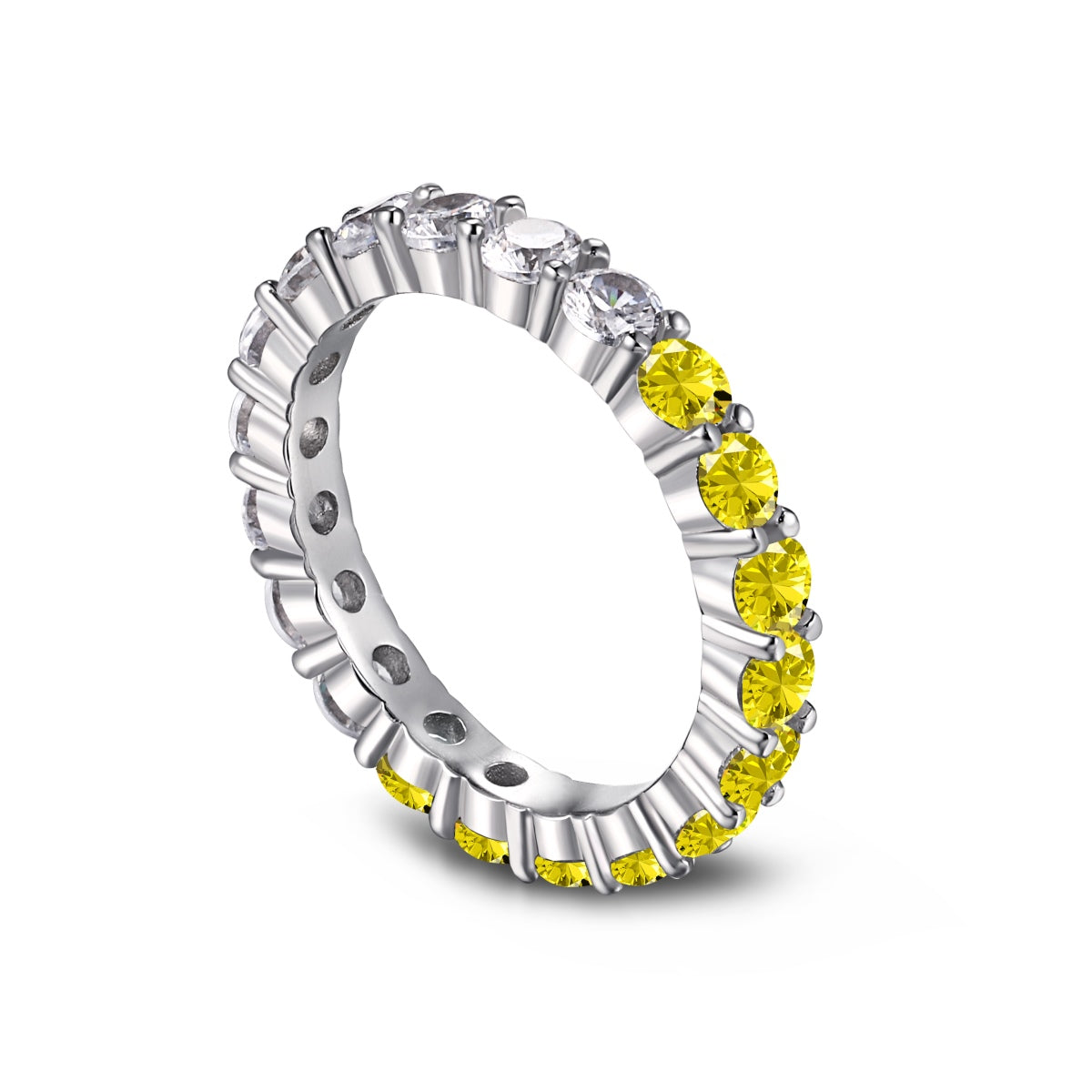[Limara]Sparkling Round Cut Tennis Ring
