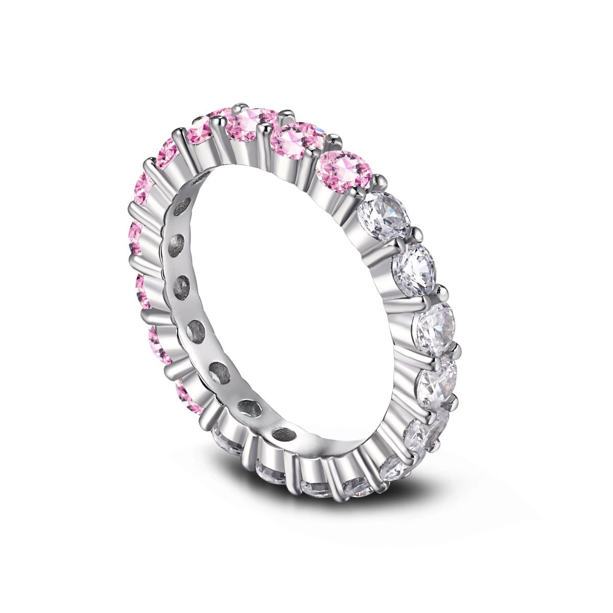 [Limara]Sparkling Round Cut Tennis Ring