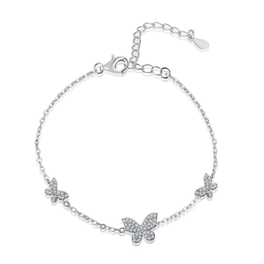 [Limara]Delicate Butterfly Pendant Bracelet