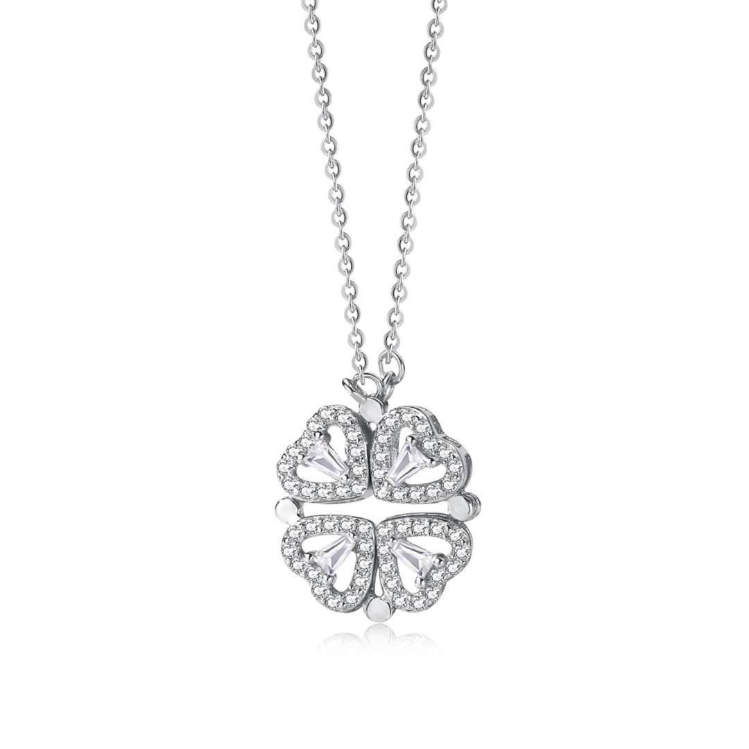 [Limara]Ornate Heart Cut Flower Shape Necklace