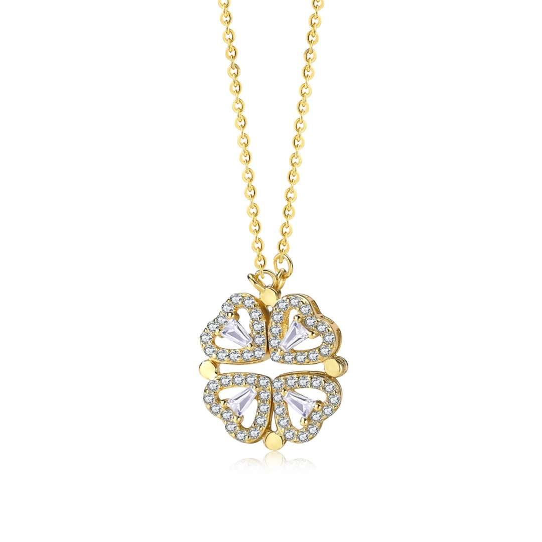 [Limara]Ornate Heart Cut Flower Shape Necklace