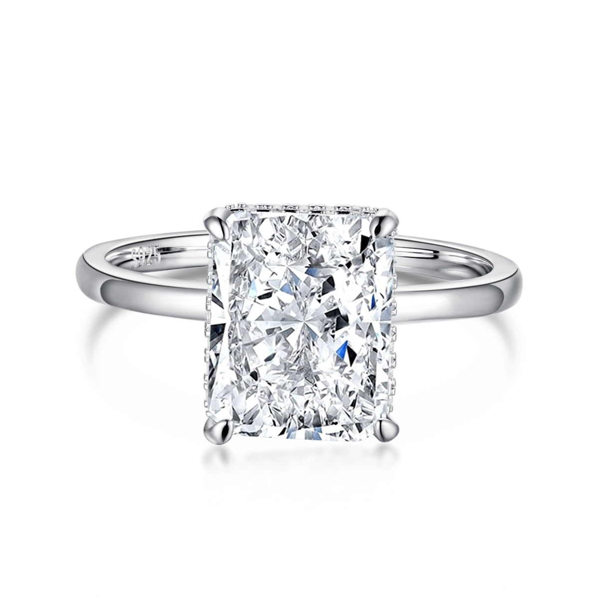 [Limara]4.0 Carat Ornate Enchanting Radiand Cut Banquet Ring