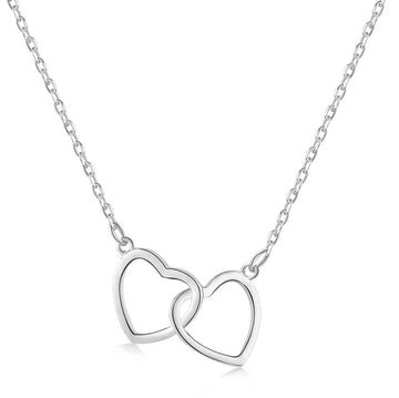 [Limara]Sterling Silver Love Double Ring Necklace