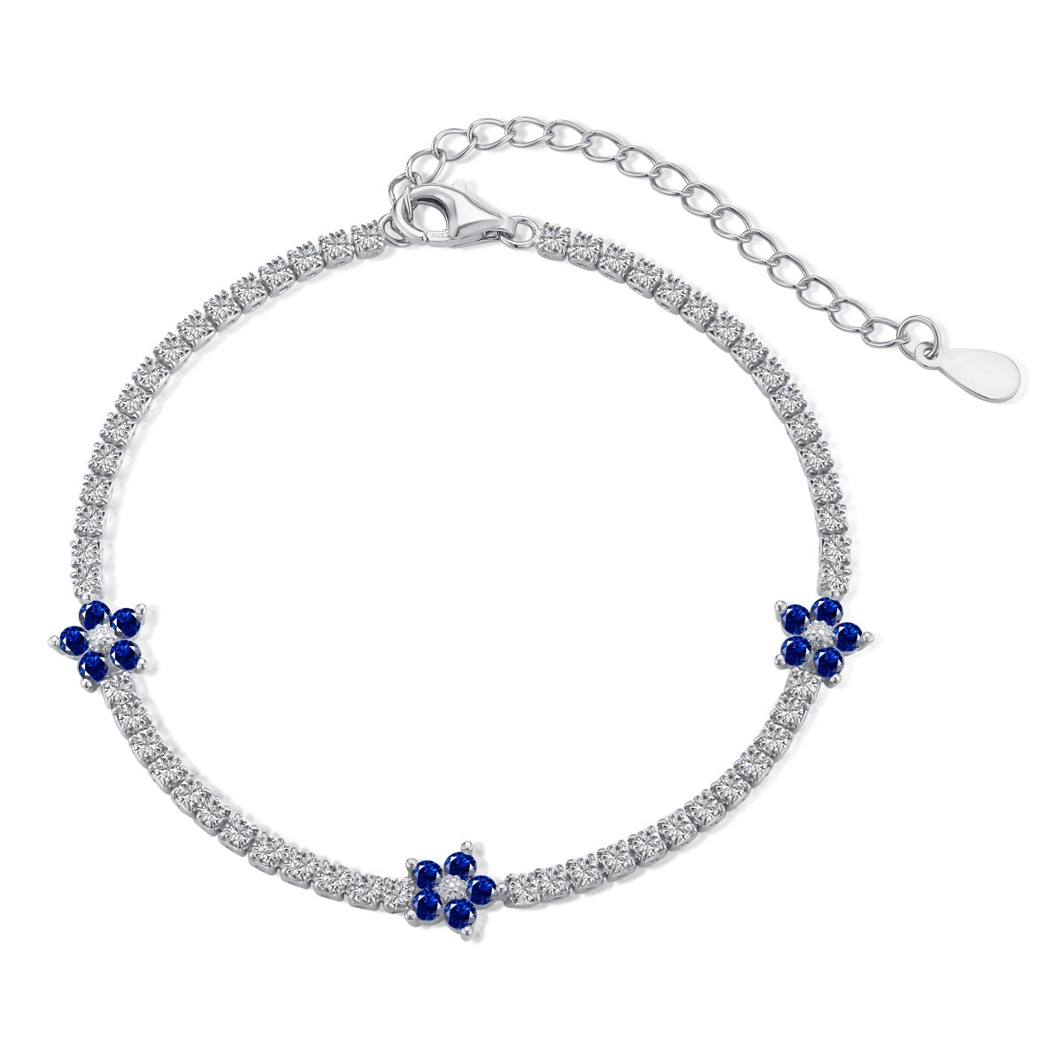 [Limara]Sparkling Flower Shape Tennis Bracelet