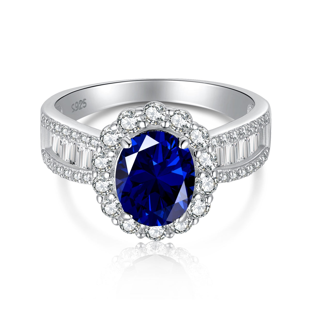 [Limara]1.5 Carat Dazzling Charming Oval Cut Banquet Ring