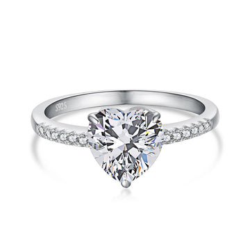 [Limara]2.0 Carat Dazzling Lustrous Heart Cut Lover Ring