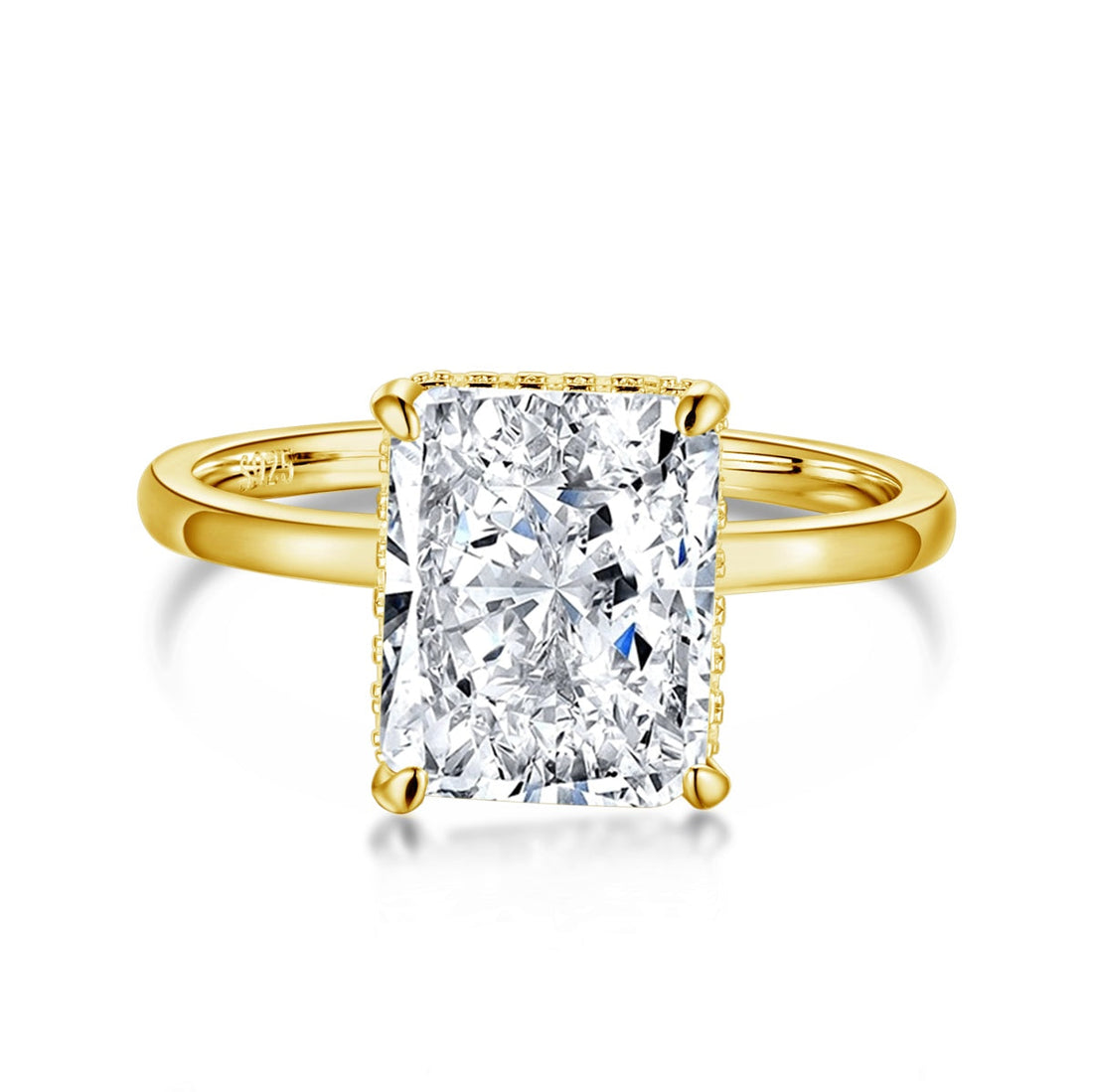 [Limara]4.0 Carat Ornate Enchanting Radiand Cut Banquet Ring