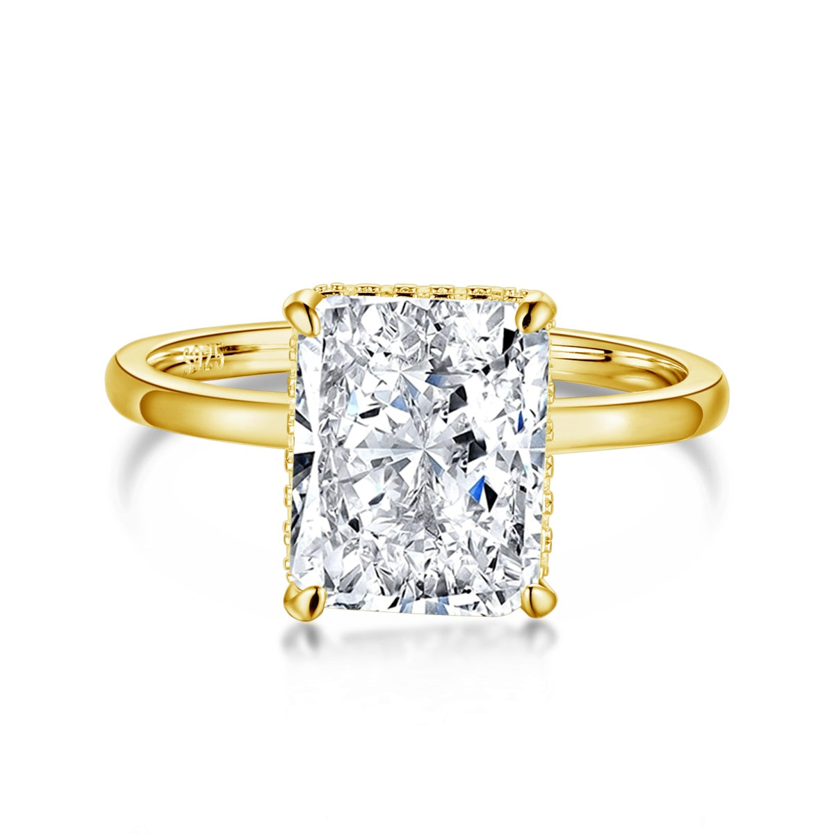 [Limara]4.0 Carat Ornate Enchanting Radiand Cut Banquet Ring