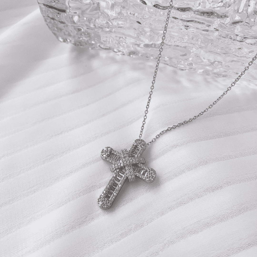 [Limara]Gypsophila With Dimonds Necklace
