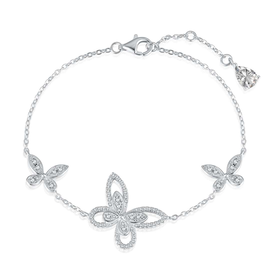 [Limara]Delicate Butterfly Pendant Bracelet