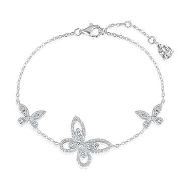 [Limara]Delicate Butterfly Pendant Bracelet
