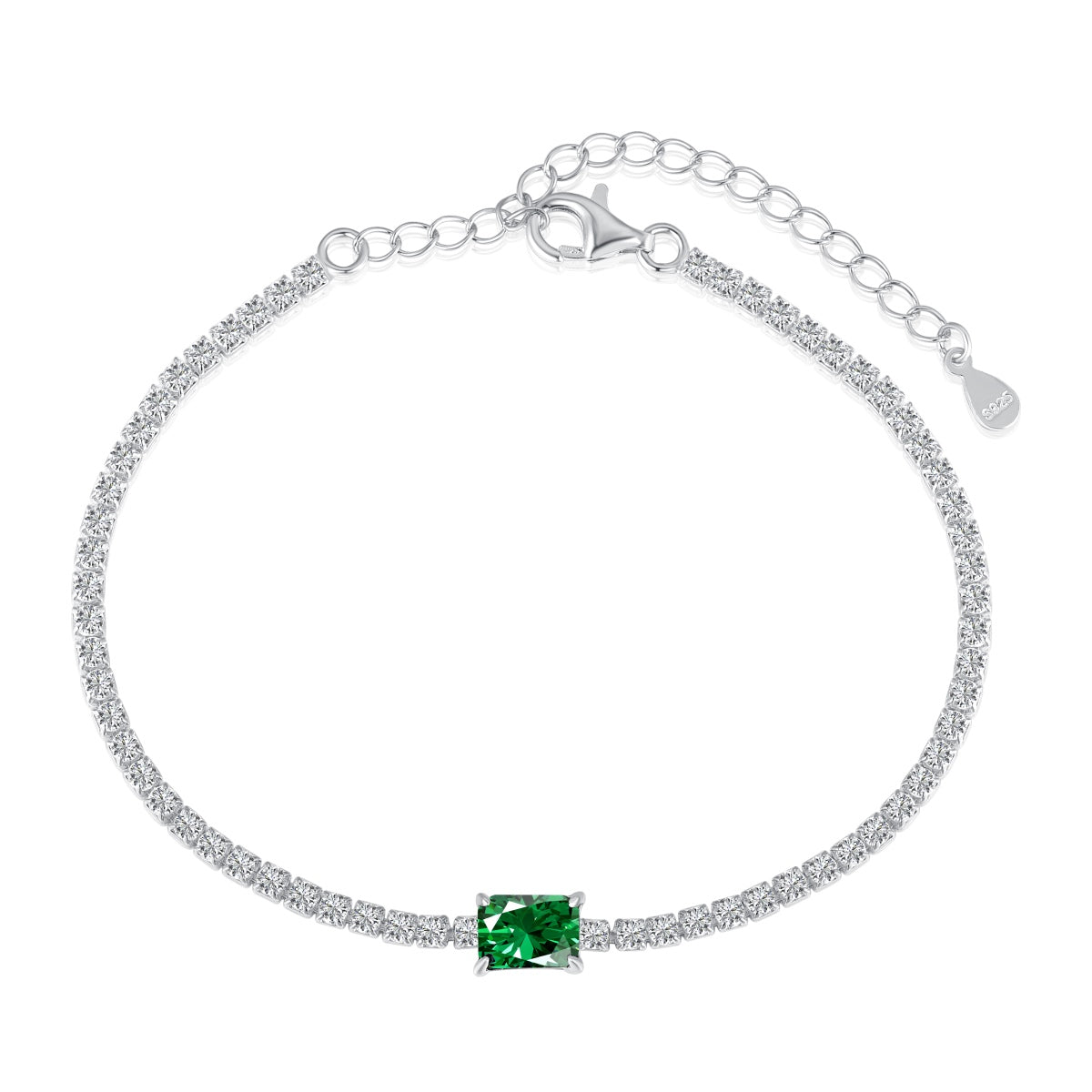 [Limara]1.0 Carat Unique Emerald Cut Banquet Bracelet