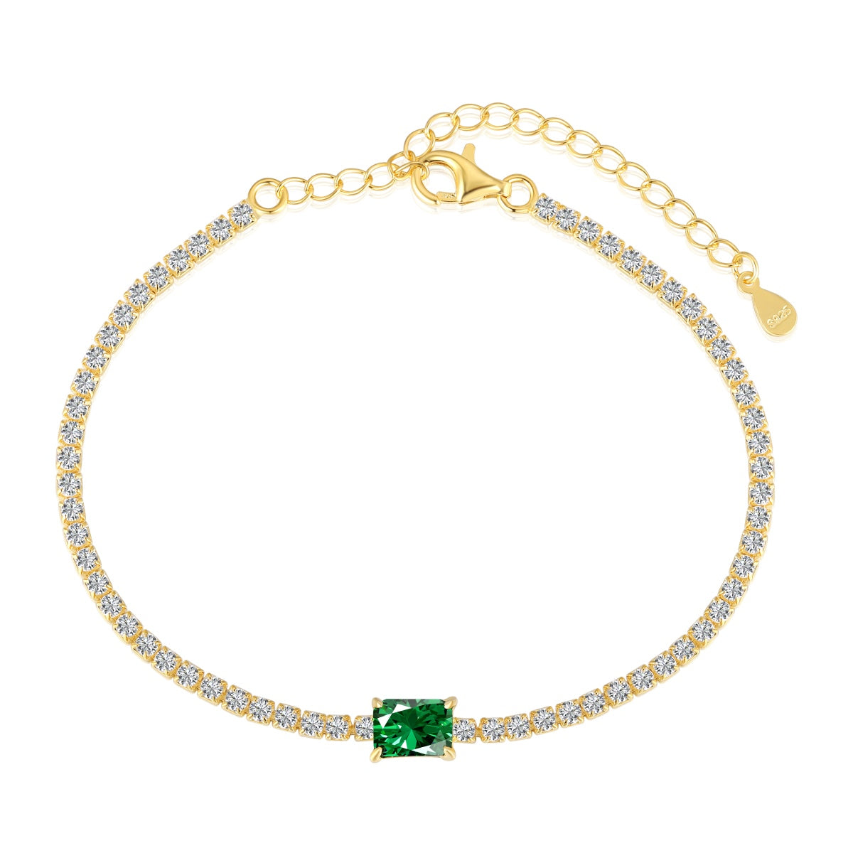 [Limara]1.0 Carat Unique Emerald Cut Banquet Bracelet