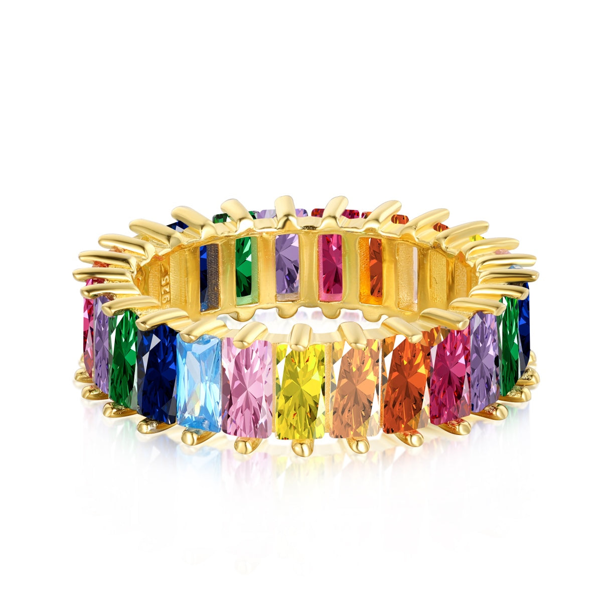 [Limara]Unique Colorful Radiant Cut RIng