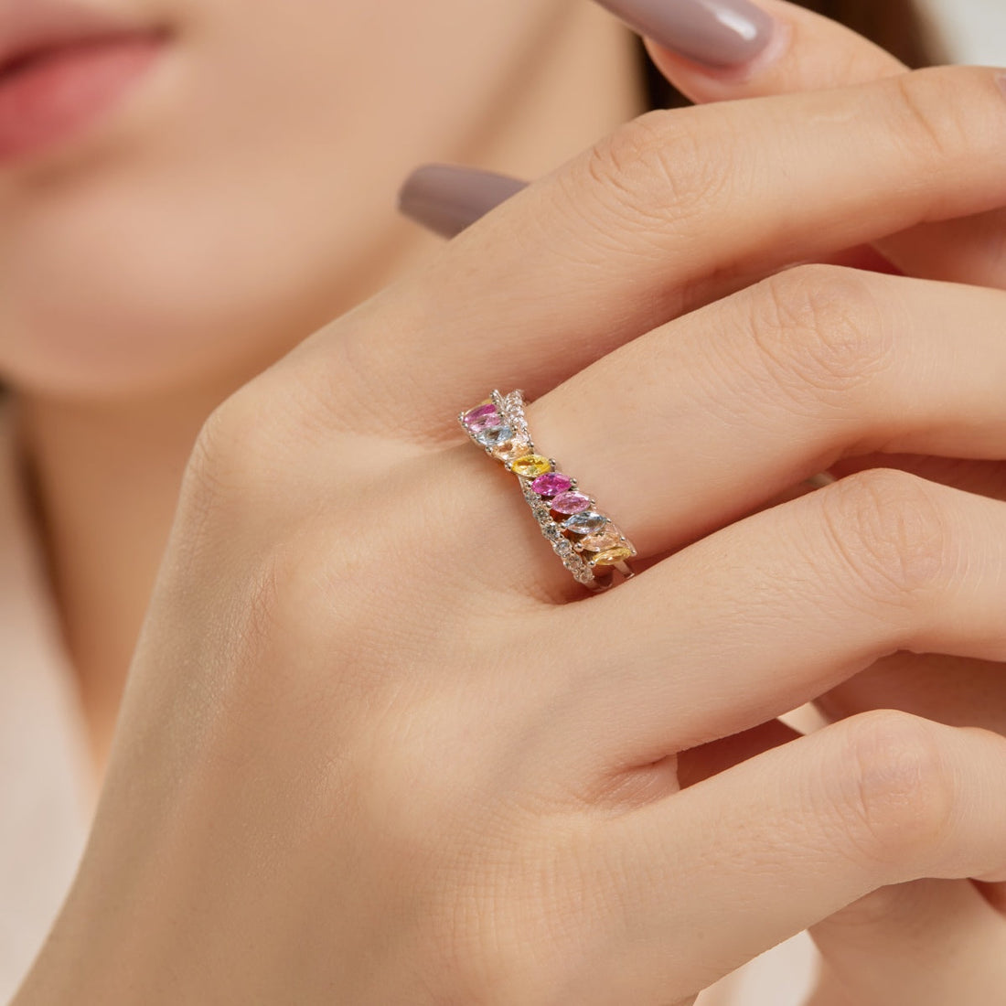 [Limara]Unique Colorful Marquise Cut Daily Ring