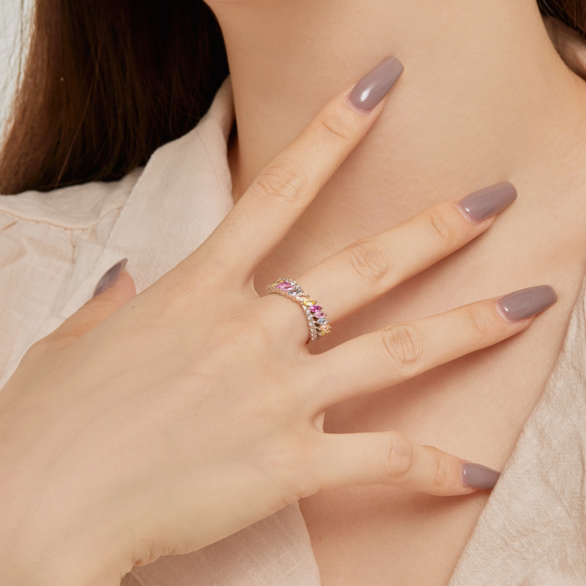 [Limara]Unique Colorful Marquise Cut Daily Ring