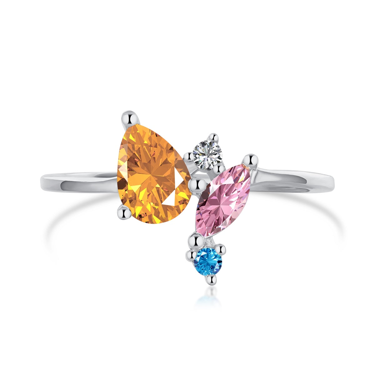 [Limara]Radiant Colorful Multi Cut Daily Ring