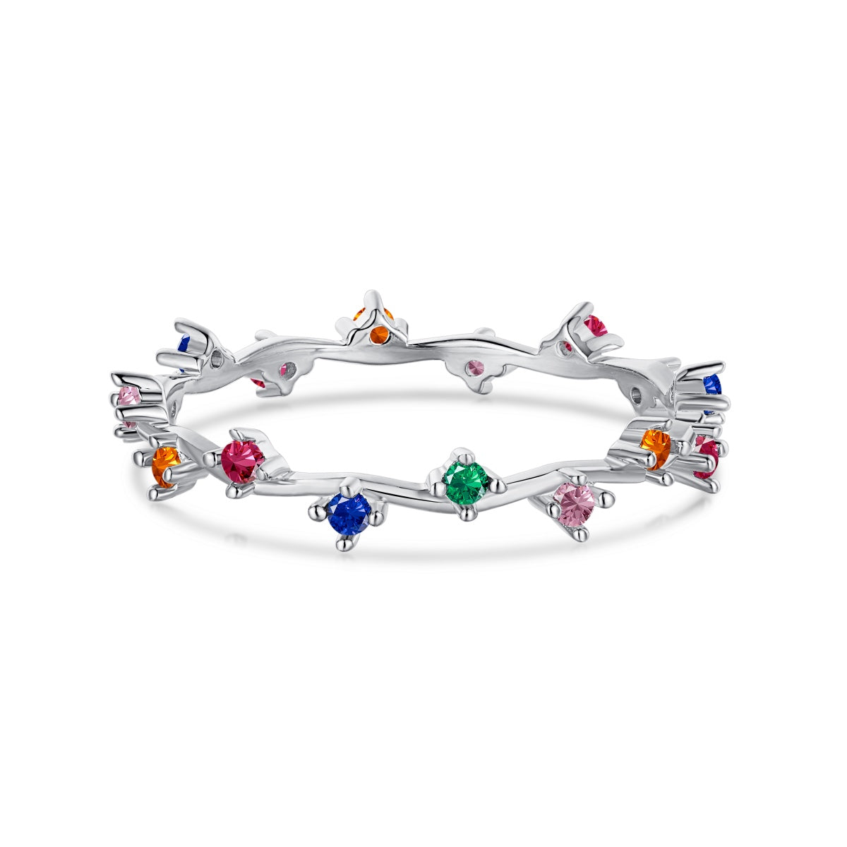 [Limara]Radiant Colorful Round Cut Daily Ring