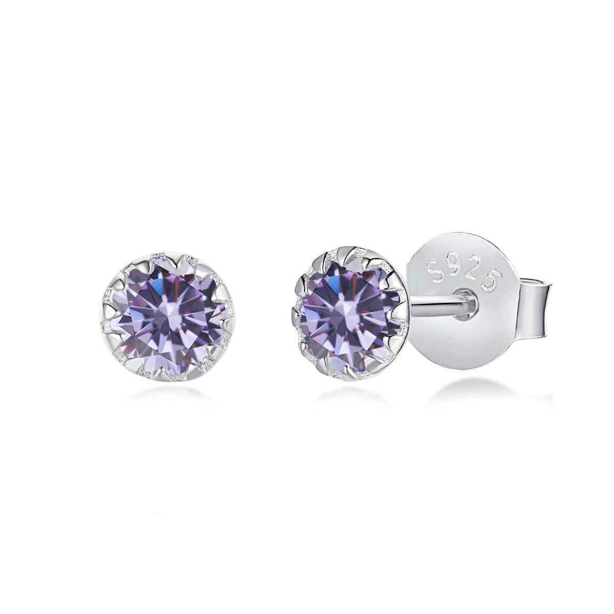 [Limara]Sparkling Colorful Round Shape Earrings