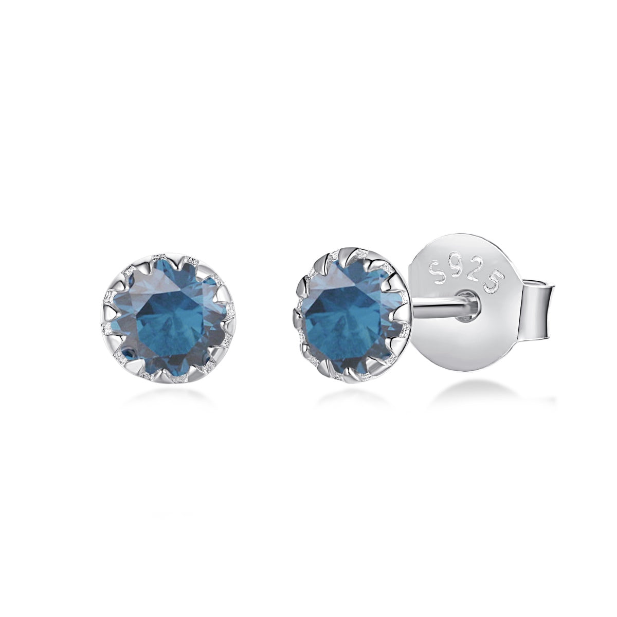 [Limara]Sparkling Colorful Round Shape Earrings