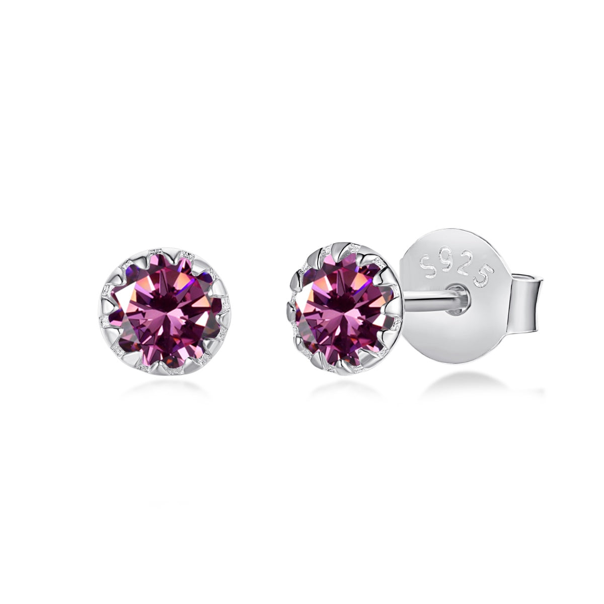 [Limara]Sparkling Colorful Round Shape Earrings